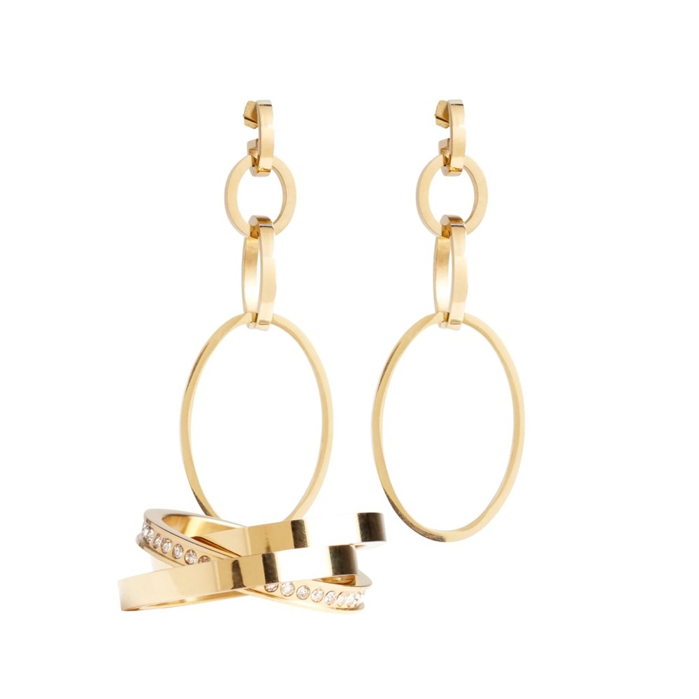 VITA FEDE: Cassio Earrings & Cassio Ring Set